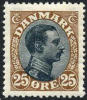 Denmark #107 SUPERB Mint Hinged 25o Brown & Black From 1920 - Nuovi