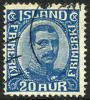 Iceland #118 Used 20a Deep Blue From 1920 - Gebruikt