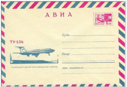 Russia USSR 1968 Aviation Plane TU-134 Airplane Airship Transport - 1960-69