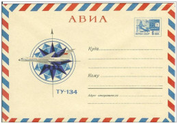 Russia USSR 1968 Aviation Plane TU-134 Airplane Airship Transport - 1960-69