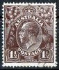 Australia 1918 King George V 1.5d Black-Brown - Single Crown Wmk Used  SG58 - - Used Stamps
