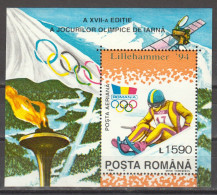 Rumänien; 1994; Michel 4960 Block 288 **; Olympische Winterspiele Lillehammer - Nuevos