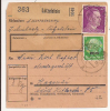 V894 - Carte Paquet LUTZELSTEIN - 1941 - Mixte Timbres  HINDENBURG ELSASS / HITLER - - Autres & Non Classés