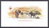 2011 India Africa Forum Asian & African Elephants  M/S  # 23929 S - Unused Stamps