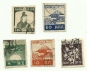 1945 - Giappome 345/46 + 346B + 348A/B Ordinaria C1434 - Gebraucht