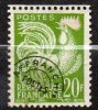 Préoblitéré N°113 - Type Coq Gaulois  -  France  -usé - 1953-1960