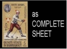 CV:€44.80, ADEN-Qu´aiti State In Hadhramaut 1967, Olympics Grenoble Cross Country Skiing 5Fils, Imperf.sheet:70 St - Vignettes De Fantaisie