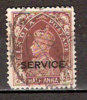 Timbre Inde Anglaise Service Y&T N° 98 Obl. Georges VI. 1/2 Anna. - 1936-47 Roi Georges VI