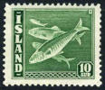 Iceland #221 Mint No Gum 10a Green Herring From 1940 - Ungebraucht