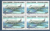 1979  Poly  N° PA 149 Nf** . Bloc De 4   . Les Avions.   D.C.4 - Unused Stamps