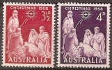 AUSTRALIA - 1958 Christmas. Scott 312-3. Mint Hinged * - Ungebraucht