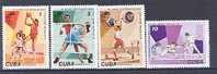 CUBA 2062/65 Et PA288/89 NEUF Jeux Sportifs - Unused Stamps