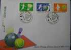 FDC 1997 Sport Stamps Badminton Tennis Bowling - Pétanque