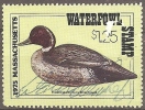 UNITED STATES -  Used 1974  Massachusetts Duck Hunting Stamp. Small Damage On Front - Duck Stamps