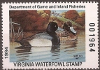 UNITED STATES -  1993 Virginia Duck Hunting Stamp. MNH **   001964 - Duck Stamps