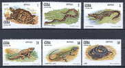 CUBA 2369/74 Reptiles - Snakes
