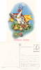 HAPPY HOLIDAYS, DUCK, 1990, CARD STATIONERY, ENTIER POSTAL, UNUSED, ROMANIA - Easter