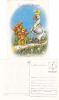 HAPPY HOLYDAYS, DUCK, CHICKEN, 1990, CARD STATIONERY, ENTIER POSTAL, UNUSED, ROMANIA - Easter