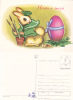 JESUS HAS RESURECTED, RABBIT, EGG, 1990, CARD STATIONERY, ENTIER POSTAL, UNUSED, ROMANIA - Easter