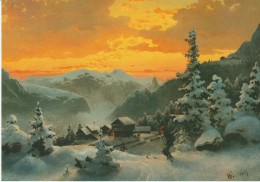 Norway Postal Stationery 2005 Christmas Painting - Hans Gude 'From Telemark' - Axel Ender 'Local Journey From A Farm' ** - Interi Postali