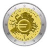 PORTOGALLO PORTU - 2 EURO COMMEMORATIVI 2012 10º ANNIVERSARIO INTRODUZIONE IN CIRCOLAZIONE MONETE EURO  FDC Da  ROTOLINO - Portugal