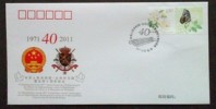 PFTN.WJ2011-17 CHINA-BELGIUM DIPLOMATIC COMM.COVER - Lettres & Documents