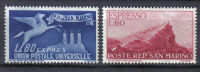 AP583 - SAN MARINO 1950 , Espresso N. 21/22  ***  MNH - Express Letter Stamps