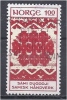 NORWAY 1973 Lapp Handicrafts Red And Cream - 1k. FU - Usados