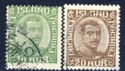 ##Iceland 1921. Michel 100-01. Cancelled(o) - Oblitérés