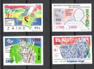 ZAIRE - Révolution Francaise - YT 1251 /54  - COB1331/34 **MNH-NON DENTELE - French Revolution