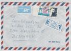Israel Registered Air Mail Cover Sent To Denmark Netanya 9-7-1981 - Luchtpost