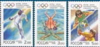 Russia 2000 27th Summer Olympic Games Sydney Sports Fencing Swimming Volleyball Stamps MNH Michel 842-844 Ru 610-612 - Verano 2000: Sydney