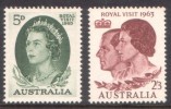 ⭕1963 - Australia ROYAL VISIT - Set 2 Stamps MNH⭕ - Ongebruikt