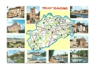 Cp, Carte Géographique, Haute-Saone, Multi-Vues, Voyagée 1992 - Landkarten