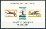 CONGO DEMOCRATIC REPUBLIC 1964 OLYMPIC GAMES SC# 497A S/S VF MNH - Mint/hinged