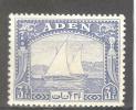 (SA0492) ADEN, 1937 (Dhow, 3½a., Gray Blue). Mi # 7. MLH* Stamp - Aden (1854-1963)