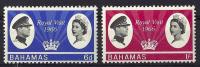 Bahamas, Year 1966, Mi 233-234, Royal Visit, MNH ** - 1963-1973 Autonomie Interne