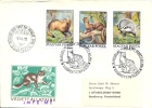 Hungary 1979 FDC Wildlife: Otter, Wild Cat, Pine Marten, Eurasian Badger, Polecat, Beach Marten (on Two Covers) - Animalez De Caza