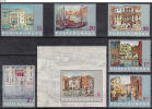 ROMANIA, 1972, Paintings Of Venice, Set Of 6 + Souvenir Sheet, MNH (**), Sc/Mi 2374-80 / 3053-58, Bl-99 - Ungebraucht