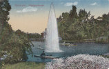 LITHOGRAPHIE: Karlsruhe, Stadtgartensee, Föntäne, Paddelboot, Ruderboot, Um 1910 - Karlsruhe