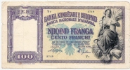 100 FRANGA - BANCA D ' ITALIA - Albanië