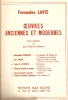 PARTITION DE FERNANDEZ LAVIE: OEUVRES ANCIENNES ET MODERNES - POUR GUITARE ET CHANT ET GUITARE - J-L