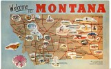 USA, Welcome To Montana, 1962 Unused Postcard [P8161] - Andere & Zonder Classificatie