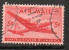 ETATS-UNIS (P Aérienne)  5c Rouge 1946 N°33 - 2a. 1941-1960 Gebraucht