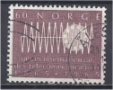 NORWAY 1965 Centenary Of I.T.U - Radio Telephone Purple - 60ore FU - Used Stamps