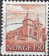 NORWAY 1977 Buildings - 1k50  Stavanger Cathedral FU - Oblitérés