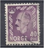 NORWAY 1950 King Haakon VII Purple - 40ore FU - Gebraucht