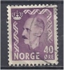NORWAY 1950 King Haakon VII Purple - 40ore FU - Gebruikt