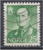 NORWAY 1958 King Olav V - 25ore  Green  FU - Used Stamps