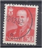 NORWAY 1958 King Olav V - 50 Ore Red FU - Gebruikt